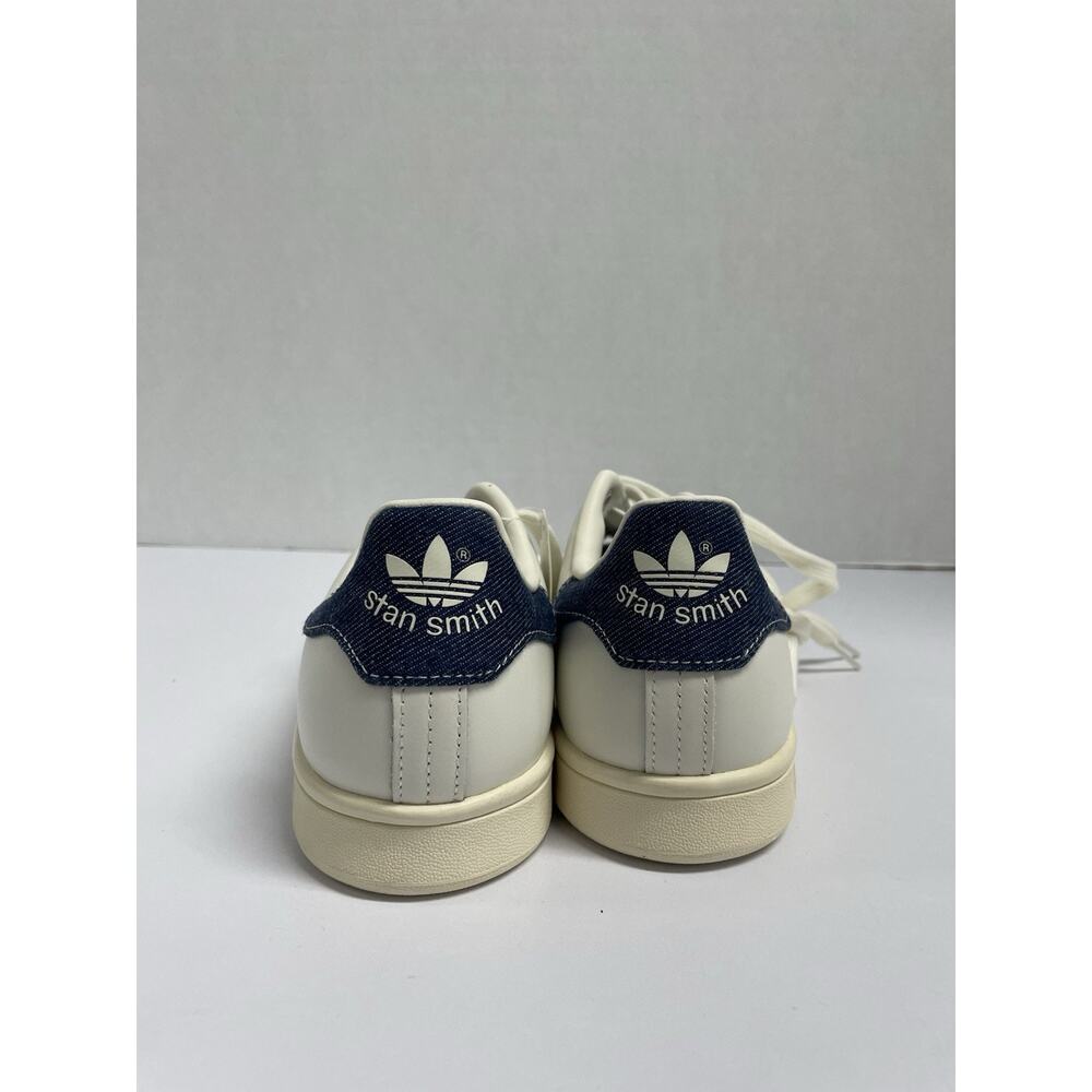 Adidas Stan Smith White Denim FW4424 Size 7 Low Top Leather Sneaker Off White - Picture 2 of 8